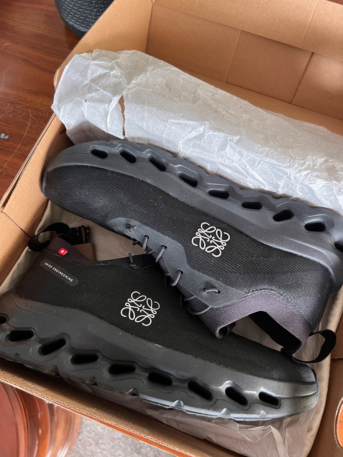 LOEWE x On Cloudtilt "All Black" Sneakers – Luxury Collaboration Running Shoes, Boxed